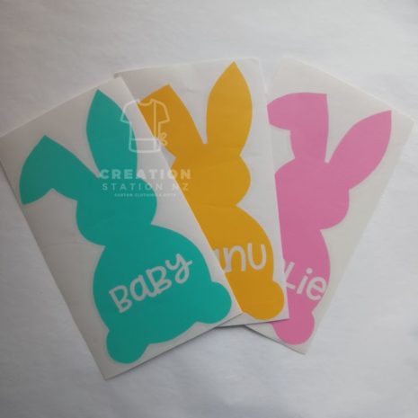 Easter bunny decals with names