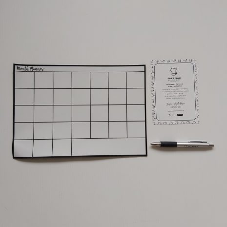 A4 whiteboard planner - month