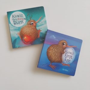 Kuwi Kiwi Board books - Kuwi's Very Shiny Bum and Kuwi's First Egg
